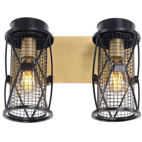 Varaluz Harlequin 2 Light Bath Fixture in Warm Bronze/Gold Finish Model: 612640