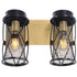 Varaluz Harlequin 2 Light Bath Fixture in Warm Bronze/Gold Finish Model: 612640