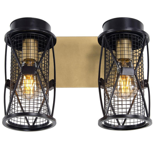 Varaluz Harlequin 2 Light Bath Fixture in Warm Bronze/Gold Finish Model: 612640