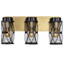 Varaluz Harlequin 3 Light Bath Fixture in Warm Bronze/Gold Finish Model: 612650