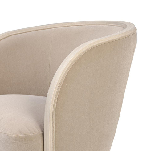 Varaluz Hayworth Accent Chair Ash Blon Mushroom Mohair in Ash Blond/Mushroom Mohair Finish Model: 510CH28A