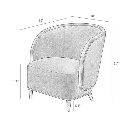Varaluz Hayworth Accent Chair Ash Blon Mushroom Mohair in Ash Blond/Mushroom Mohair Finish Model: 510CH28A