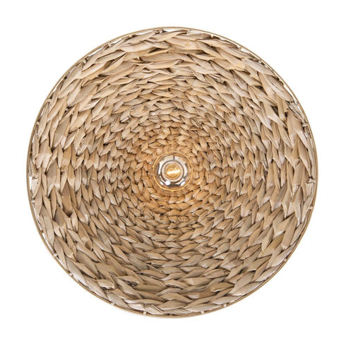 Varaluz Hilton Head 1 Light Medium Pendant French Gol Natural Seagrass in French Gold/Natural Seagrass Finish Model: 502P01MFGN
