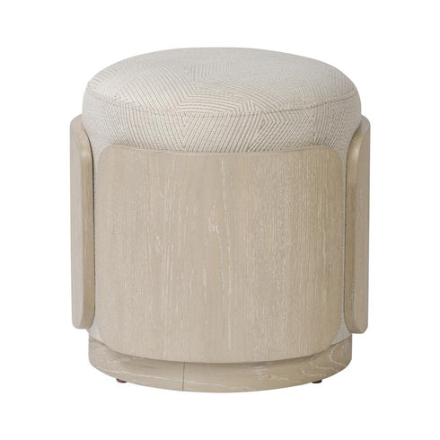 Varaluz Hutton Ottoman Ashe Blonde Oa Ecru in Ashe Blonde Oak/Ecru Finish Model: 513CH17B