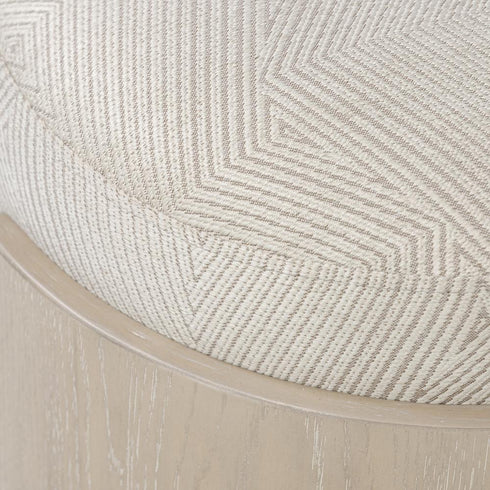 Varaluz Hutton Ottoman Ashe Blonde Oa Ecru in Ashe Blonde Oak/Ecru Finish Model: 513CH17B