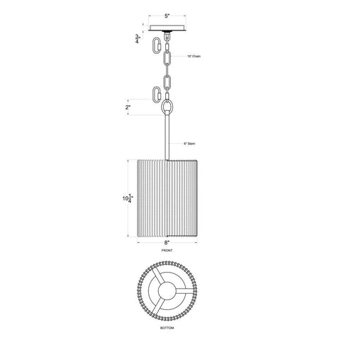 Varaluz Jacob's Ladder 1 Light Mini Pendant French Model: 391M01FG