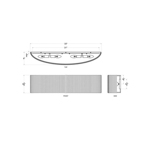 Varaluz Jacob's Ladder 4 Light Bath French Gold Model: 391B04FG