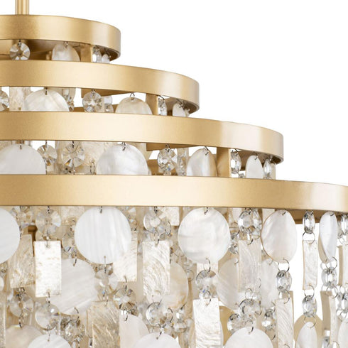 Varaluz Kalani 10 Light Chandelier French Gold Model: 377C10FG
