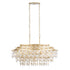 Varaluz Kalani 9 Light Linear Pendant French Gold Model: 377N09FG
