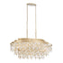 Varaluz Kalani 9 Light Linear Pendant French Gold Model: 377N09FG