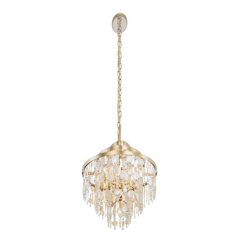 Varaluz Kalani 9 Light Linear Pendant French Gold Model: 377N09FG