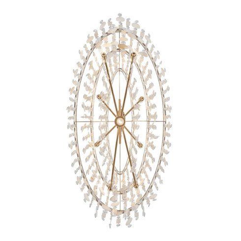Varaluz Kalani 9 Light Linear Pendant French Gold Model: 377N09FG