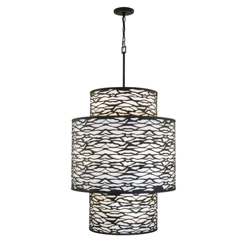 Varaluz Kato 16 Light 3 Tier Foyer Carbon Model: 348F16CB
