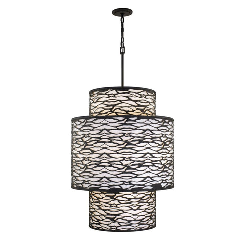 Varaluz Kato 16 Light 3 Tier Foyer Carbon Model: 348F16CB