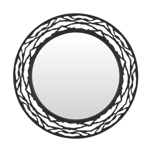 Varaluz Kato 33 In Round Mirror Carbon Model: 348MI33CB