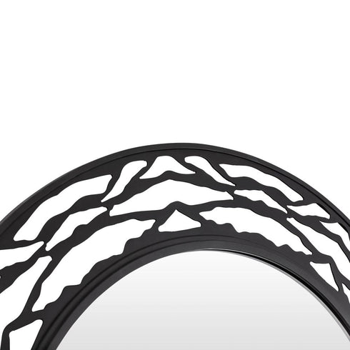 Varaluz Kato 33 In Round Mirror Carbon Model: 348MI33CB