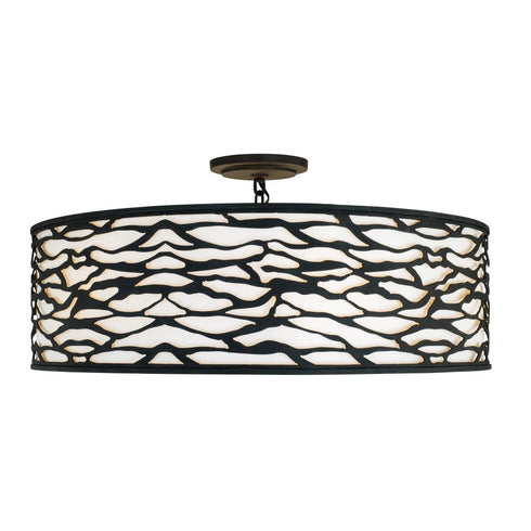 Varaluz Kato 6 Light Convertible Semi Flus Pendant Model: 348S06CB