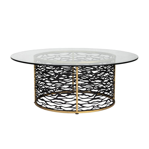 Varaluz Kato Coffee Table Havana Gol Carbon Model: 348TC46HGCB