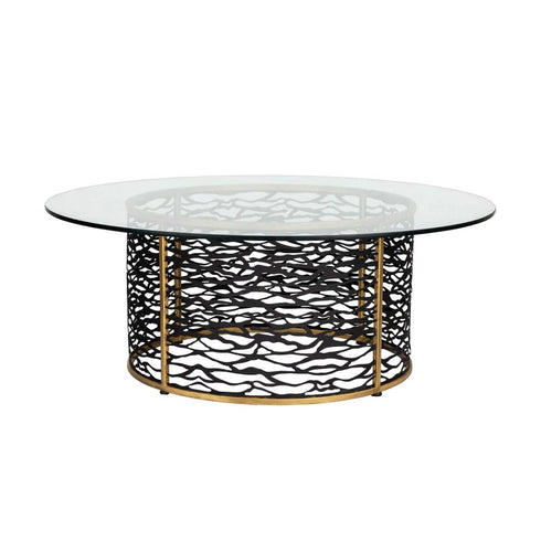 Varaluz Kato Coffee Table Havana Gol Carbon Model: 348TC46HGCB