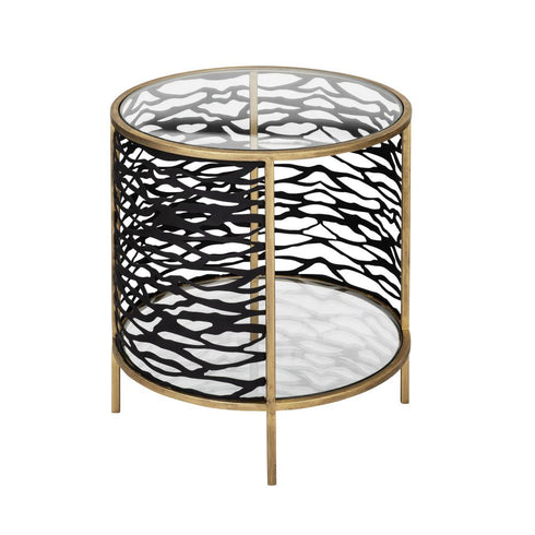 Varaluz Kato End Table Havana Gol Carbon Model: 348TE18HGCB
