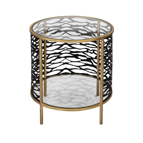 Varaluz Kato End Table Havana Gol Carbon Model: 348TE18HGCB