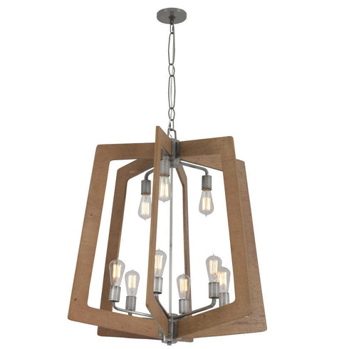 Varaluz Lofty 9 Light Chandelier Stee Wheat in Steel Finish Model: 268C09SLW