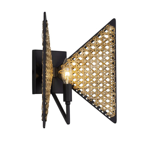 Varaluz Machina 1 Light Sconce Matte Blac Sulihiya Model: 379W01MBS