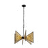 Varaluz Machina 6 Light Chandelier Matte Blac Model: 379C06MBS