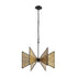 Varaluz Machina 6 Light Chandelier Matte Blac Model: 379C06MBS