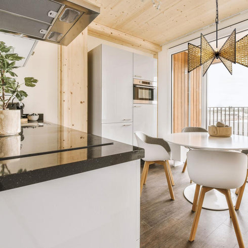 Varaluz Machina 6 Light Chandelier Matte Blac Model: 379C06MBS