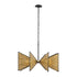 Varaluz Machina 8 Light Chandelier Matte Blac Model: 379C08MBS