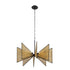 Varaluz Machina 8 Light Chandelier Matte Blac Model: 379C08MBS