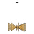 Varaluz Machina 8 Light Chandelier Matte Blac Model: 379C08MBS
