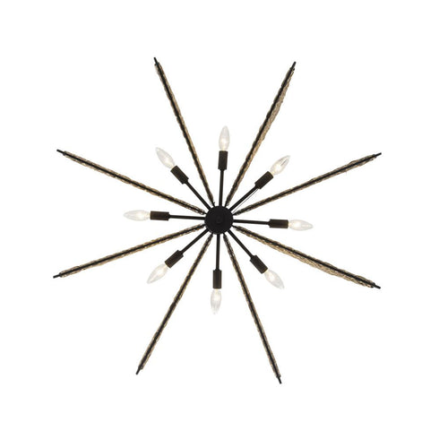 Varaluz Machina 8 Light Chandelier Matte Blac Model: 379C08MBS