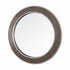 Varaluz Macie 30 in Round Wood and Metal Mirror in Farmhouse Steel Finish Model: 4DMI0120
