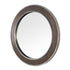 Varaluz Macie 30 in Round Wood and Metal Mirror in Farmhouse Steel Finish Model: 4DMI0120