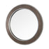 Varaluz Macie 30 in Round Wood and Metal Mirror in Farmhouse Steel Finish Model: 4DMI0120