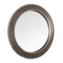 Varaluz Macie 30 in Round Wood and Metal Mirror in Farmhouse Steel Finish Model: 4DMI0120