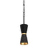 Varaluz Mad Hatter 1 Light Mini Pendant Matte Blac Model: 390M01MBFG