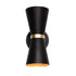 Varaluz Mad Hatter 2 Light Sconce Matte Blac Model: 390W02MBFG