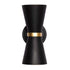 Varaluz Mad Hatter 2 Light Sconce Matte Blac Model: 390W02MBFG