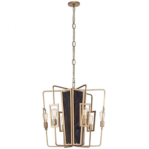 Varaluz Madeira 6 Light Chandelier in Rustic Gold Model: 294C06RG
