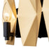 Varaluz Malone 2 Light Bath Matte Blac French Gold Model: 361B02MBFG