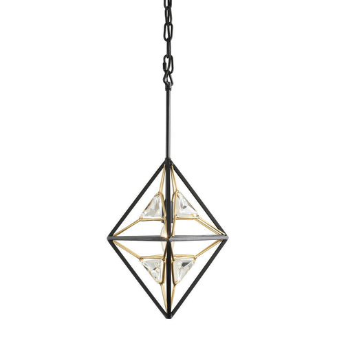 Varaluz Marcia 1 Light Mini Pendant Matte Blac Model: 353M01MBFG