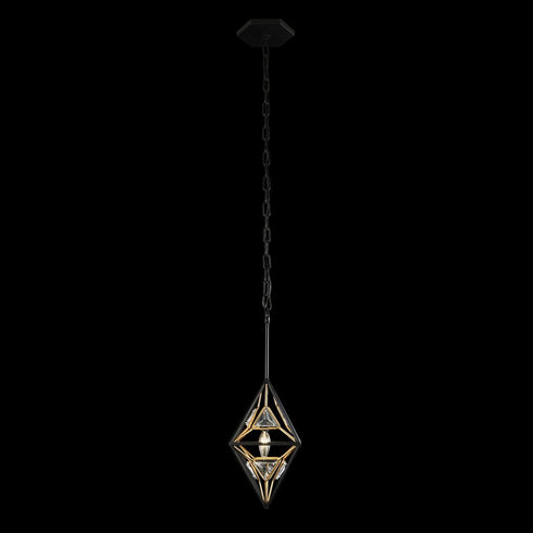 Varaluz Marcia 1 Light Mini Pendant Matte Blac Model: 353M01MBFG