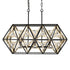 Varaluz Marcia 3 Light Linear Pendant Matte Blac Model: 353N03MBFG