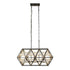 Varaluz Marcia 3 Light Linear Pendant Matte Blac Model: 353N03MBFG