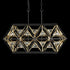 Varaluz Marcia 3 Light Linear Pendant Matte Blac Model: 353N03MBFG