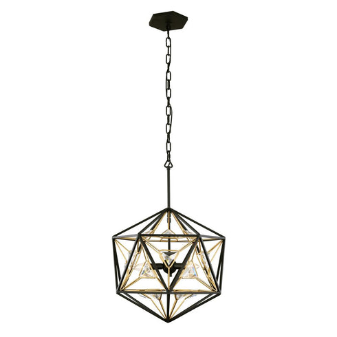 Varaluz Marcia 3 Light Orb Pendant Matte Blac Model: 353P03MBFG