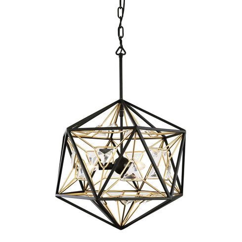 Varaluz Marcia 3 Light Orb Pendant Matte Blac Model: 353P03MBFG